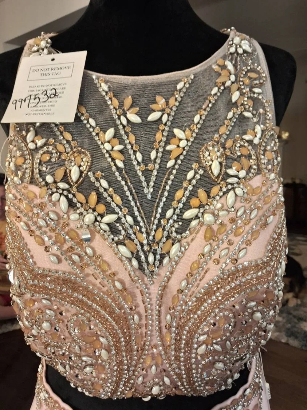 Colors Dress | Dresses | Embellished Blush Pink Prom Dress With Sheer  Illusion Bodice | Poshmark
